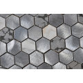 Hot Sale Japanese Style Hexagon Marble Stone Mix Metallic Mosaic